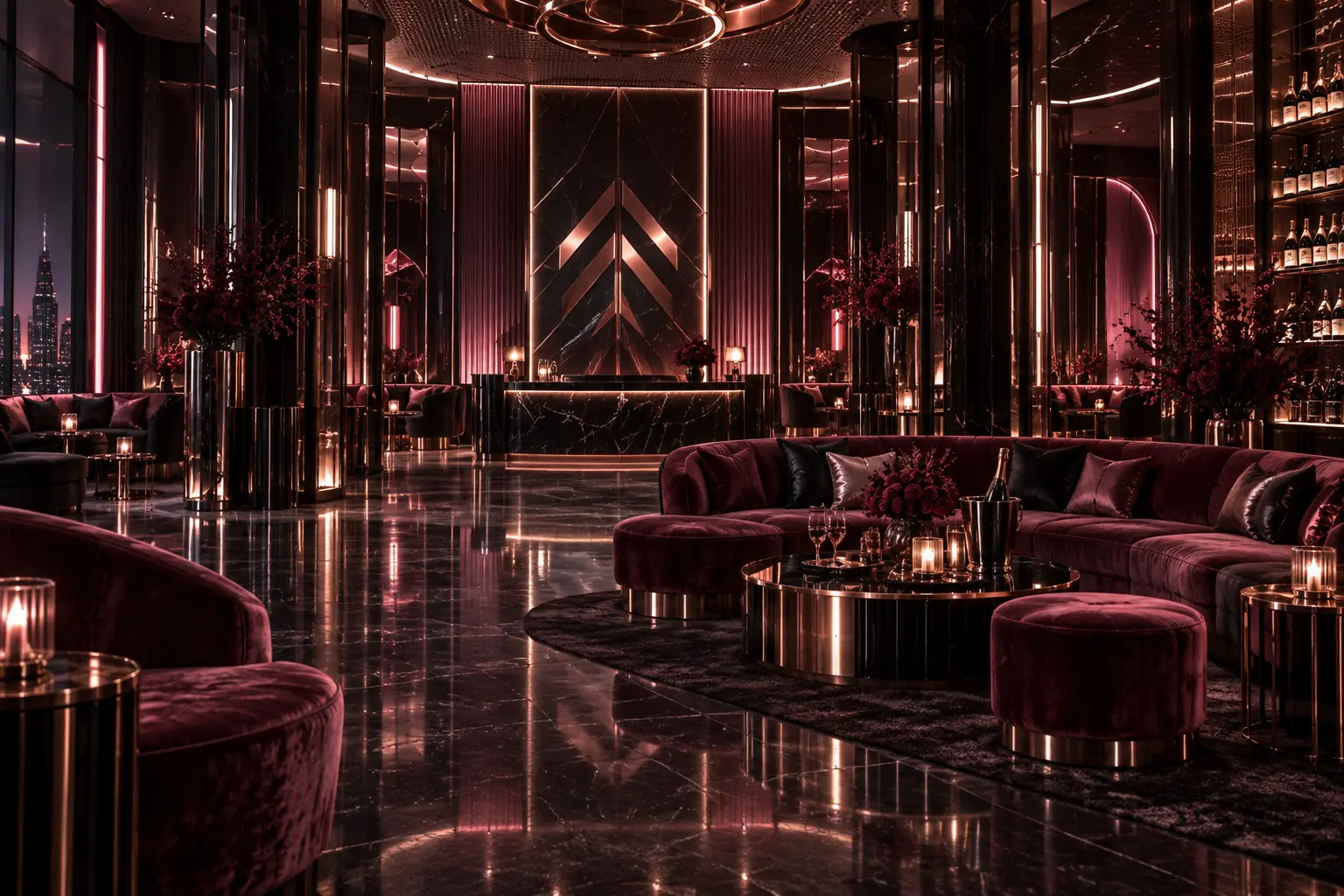 The DRESS CODE CHAOS Rose VIP Salon environment