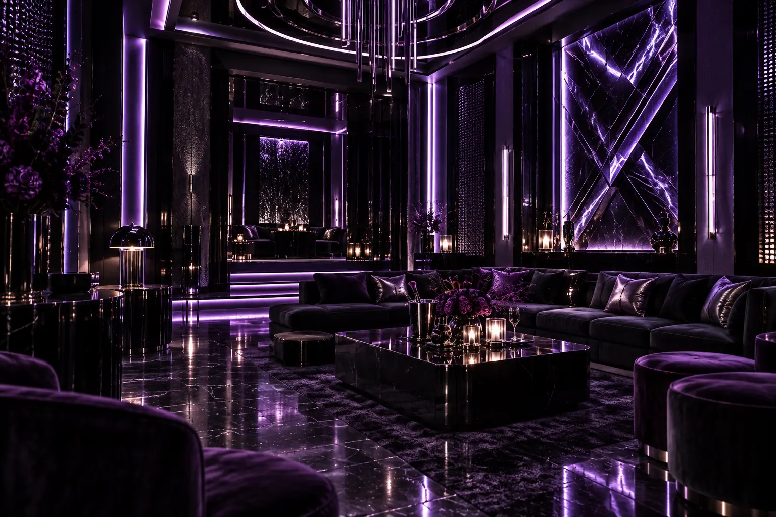The DRESS CODE CHAOS Violet Noir Room environment